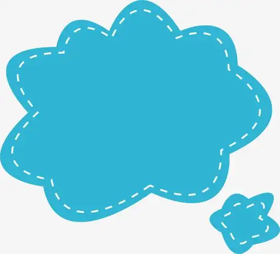 蓝色云朵对话框