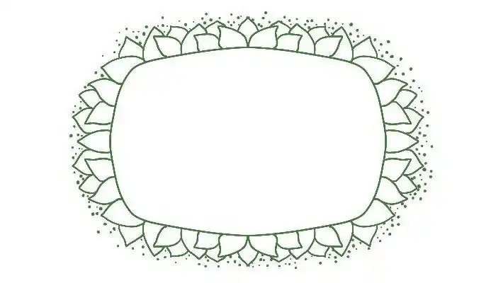 叶子边框文本框简笔画