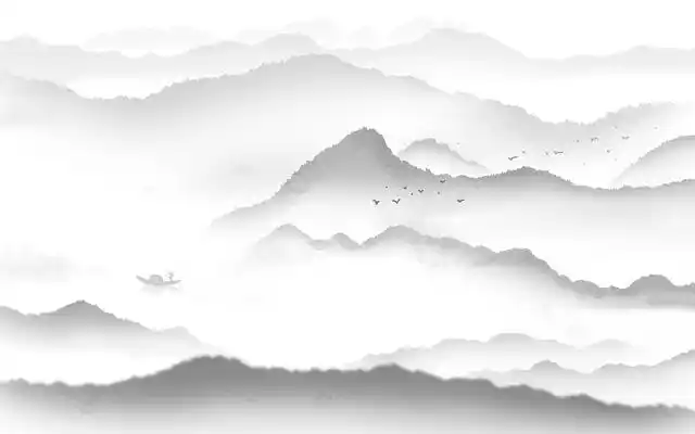 朗诵中国风水墨山水风景素材