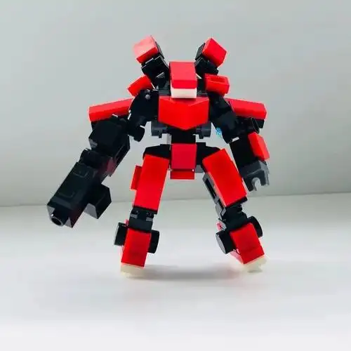 「moc图纸分享」乐高迷你小队红色机甲
