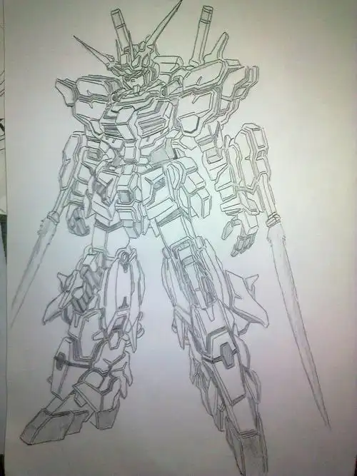 独角兽高达简笔画教程