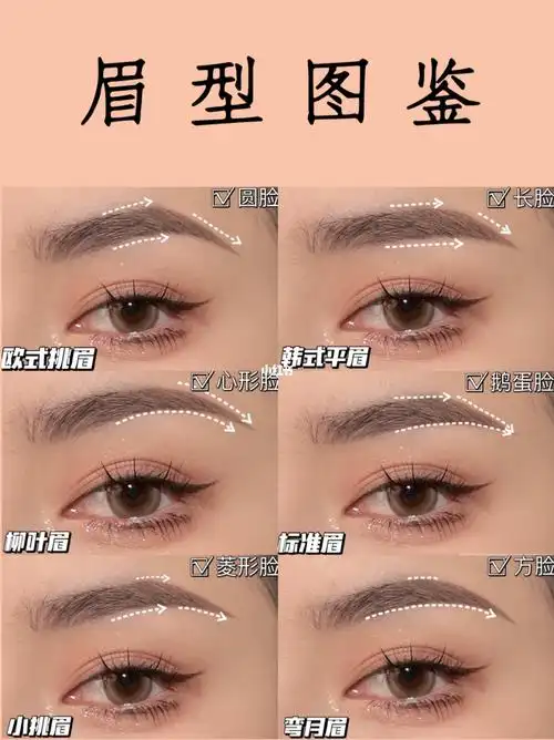 脸型眉型搭配新手必看画眉教程零失误