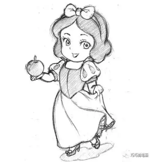 格林童话中卡通人物简笔画可爱 简笔画图片大全-蒲城教育文学网