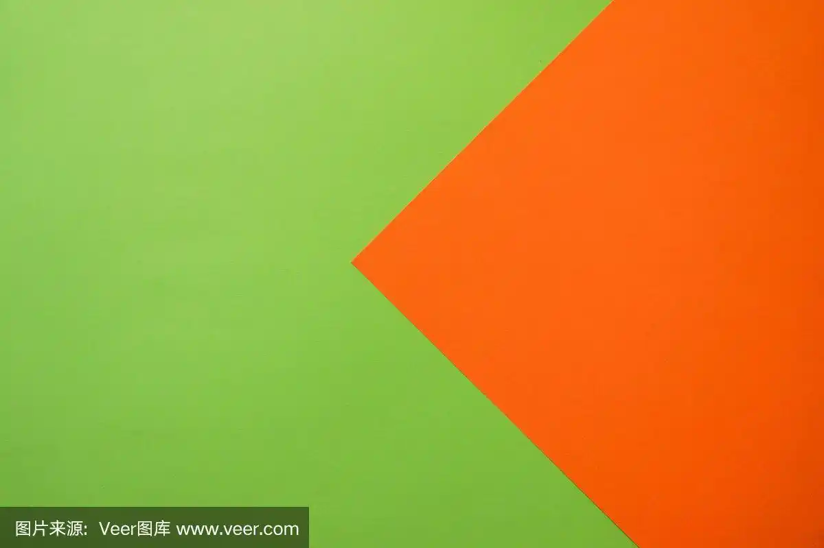 明亮的纸背景设计.橙色和绿色.