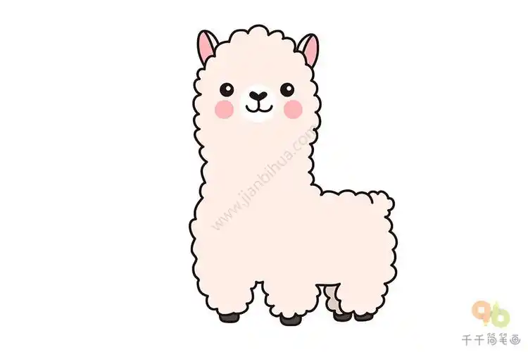 羊驼简笔画画法