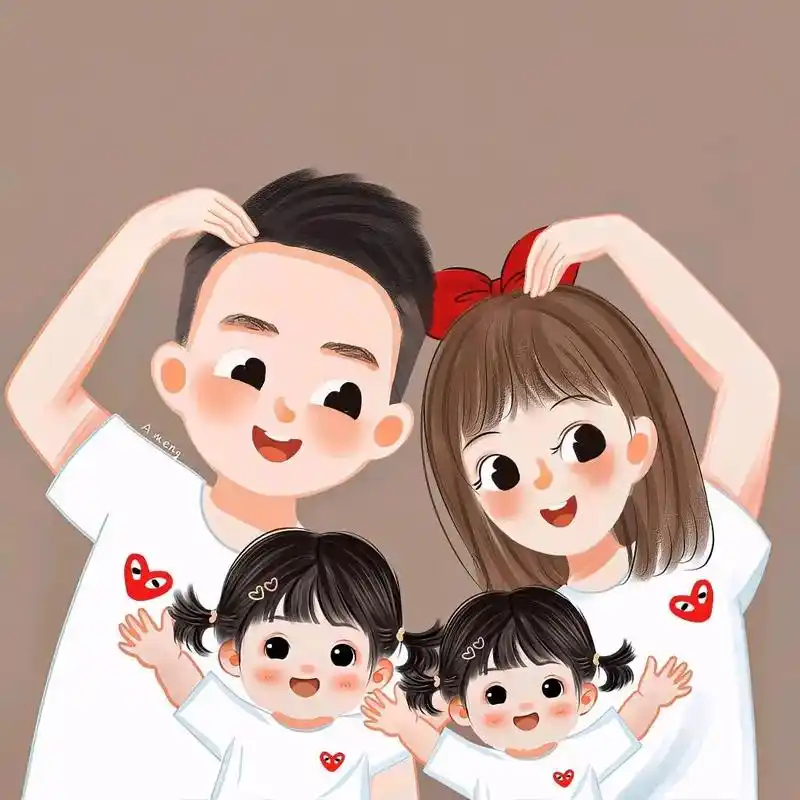 一家四口头像 #祝我们2023年越来越好 #始于初见止于终 - 抖音