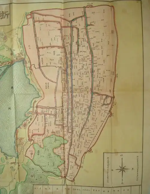杭州老地图鉴赏二02浙江省城并西湖全图