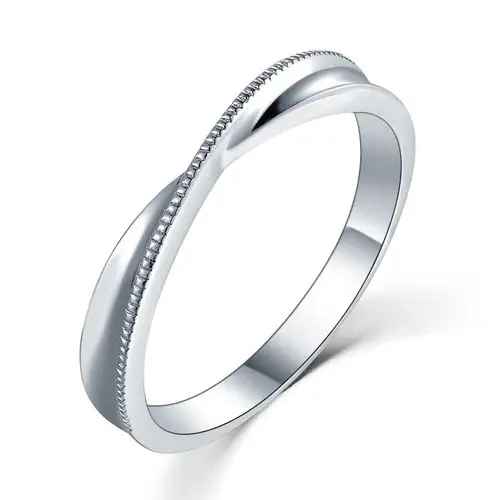 mabelle 18k 白色黄金净金男装戒指