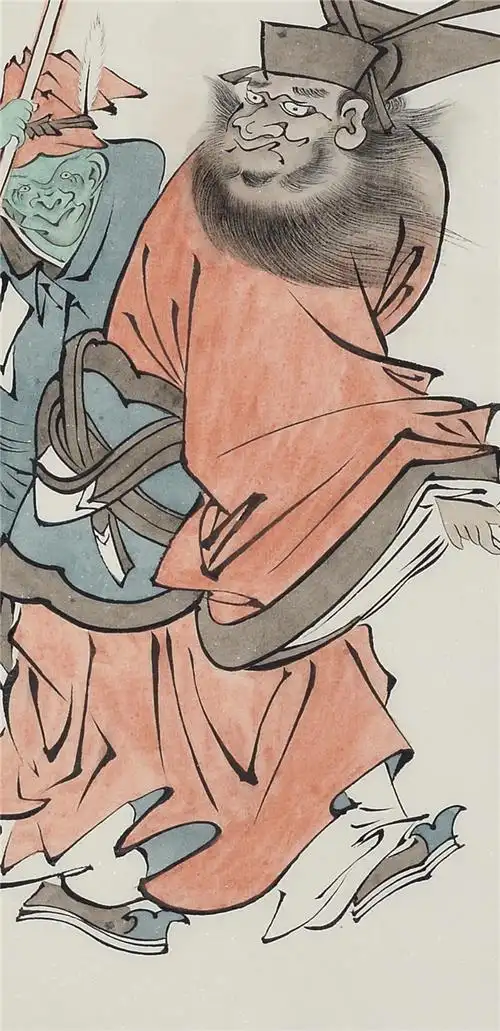 004兰钦钟馗出巡图当代纸本