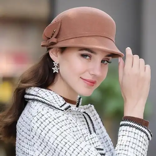 黑色-8672手勾 品牌: 冠芬 商品名称:guvibon新品高档女士礼帽帽子女