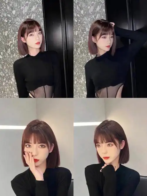 这种一刀切的短发太酷太高级啦