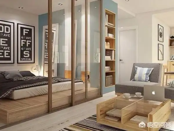 小户型一半客厅一半卧室隔断图片不占地方