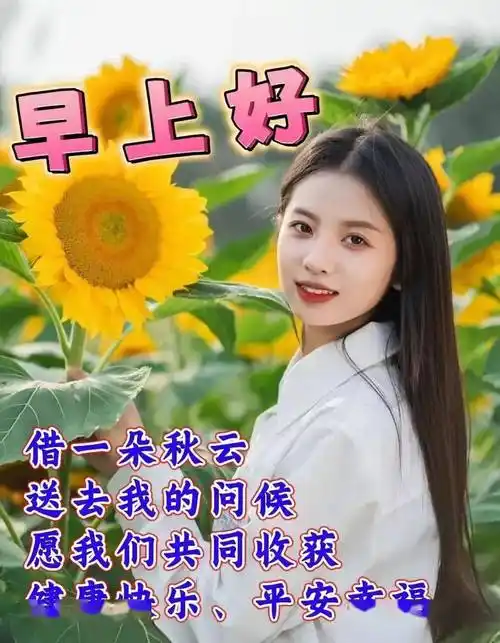 早上好!美丽的早晨,收下