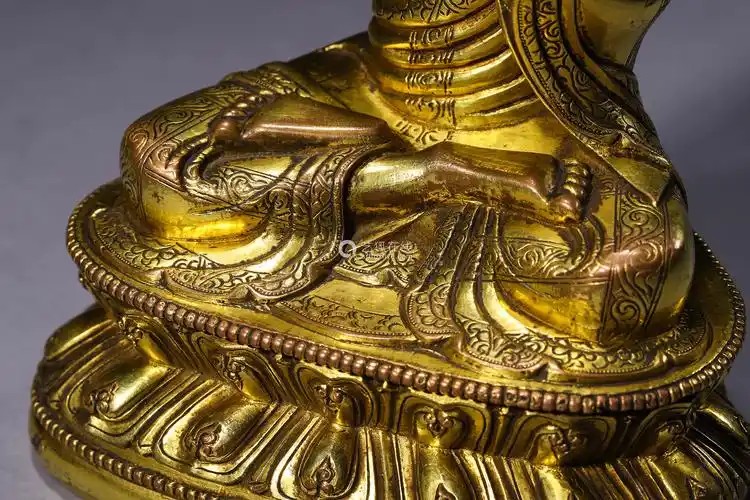 清早期 铜鎏金燃灯佛