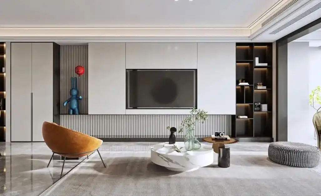 一款装饰得当的电视墙能够极大地提升家居品味,所以电视背景墙是客厅