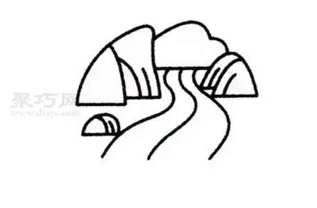 怎么画河流河流简笔画步骤