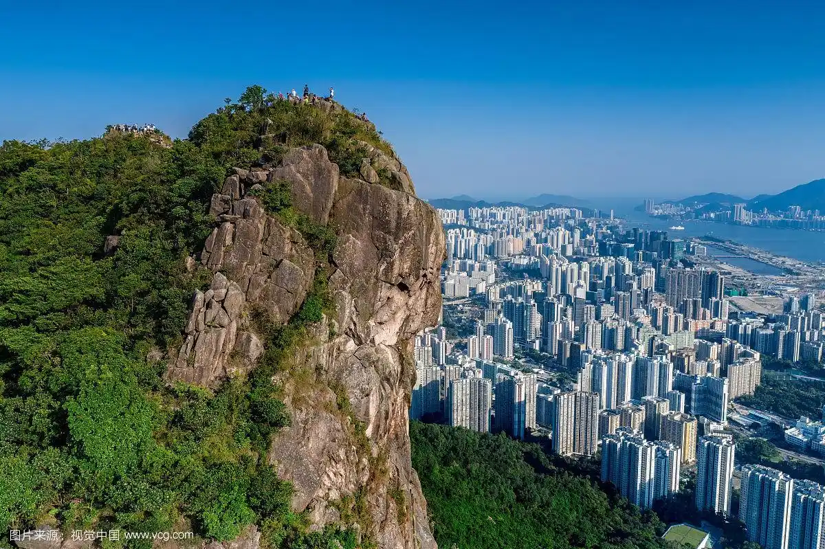 狮子山上看深圳城市风光