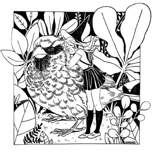 插画##黑白装饰画#黑白动漫插画by: lena hemomo