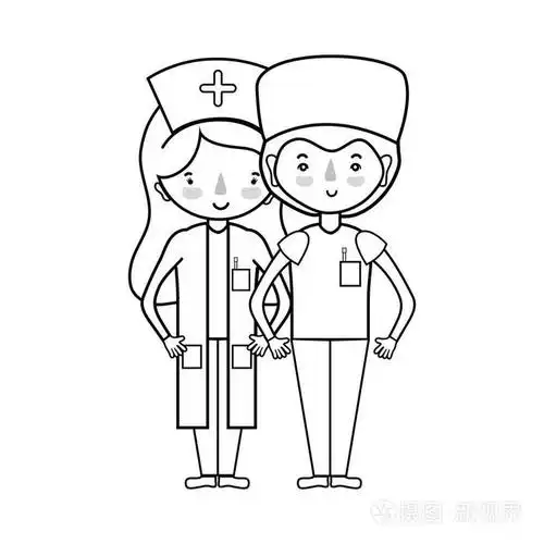 线医生和护士帮助人们矢量插图插画-正版商用图片17qqjx-摄图新视界