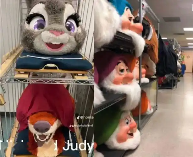 头套的工作间除了玩偶们的限制级影片外,账号还发布了大量揭幕迪士尼