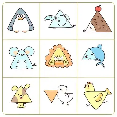 要试试吗#简笔画步骤图#简笔画教程#简笔画#三角形画#创意画#儿铜画