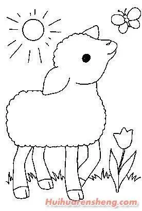 幼儿园简笔画生肖羊