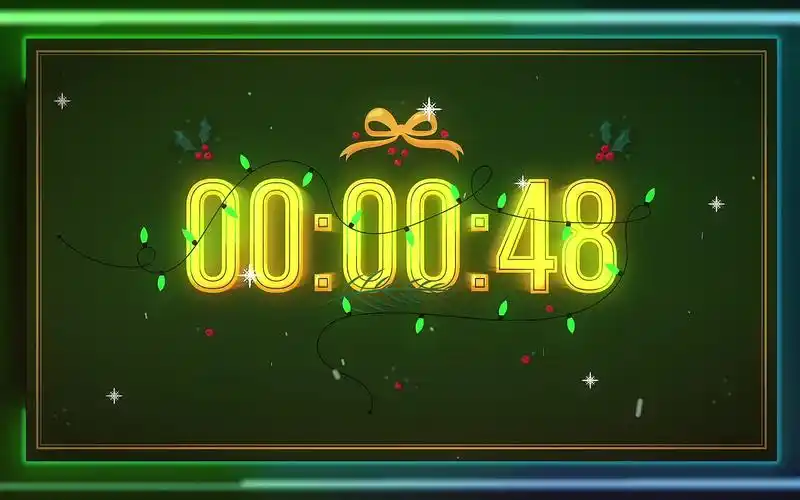 ae模板-60秒新年倒计时视频时钟效果电子表效果的晚会开幕式倒计时