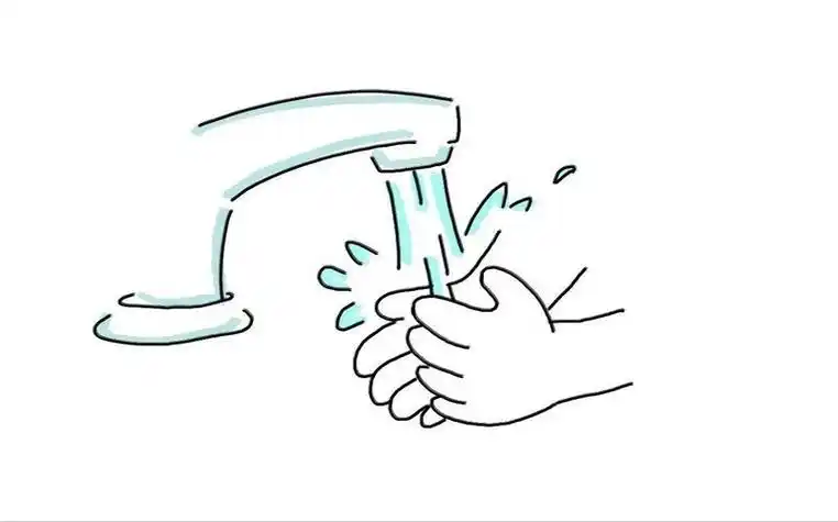 勤洗手简笔画幼儿