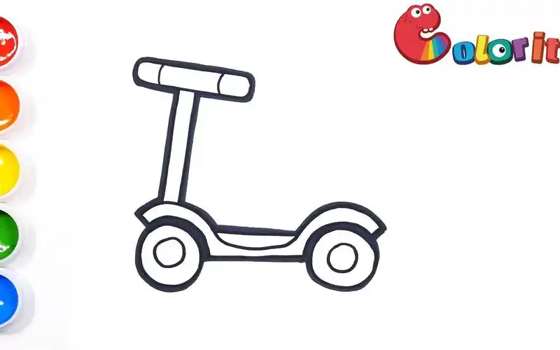 简笔画儿童简笔画画一辆童年的滑板车找一找飞一样的感觉吧