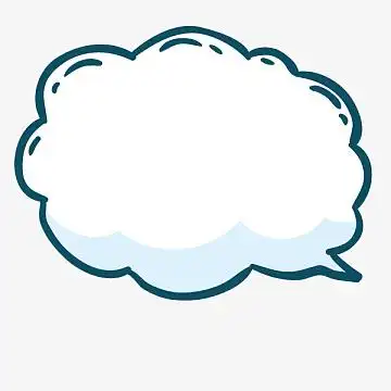 手绘卡通云朵气泡对话框