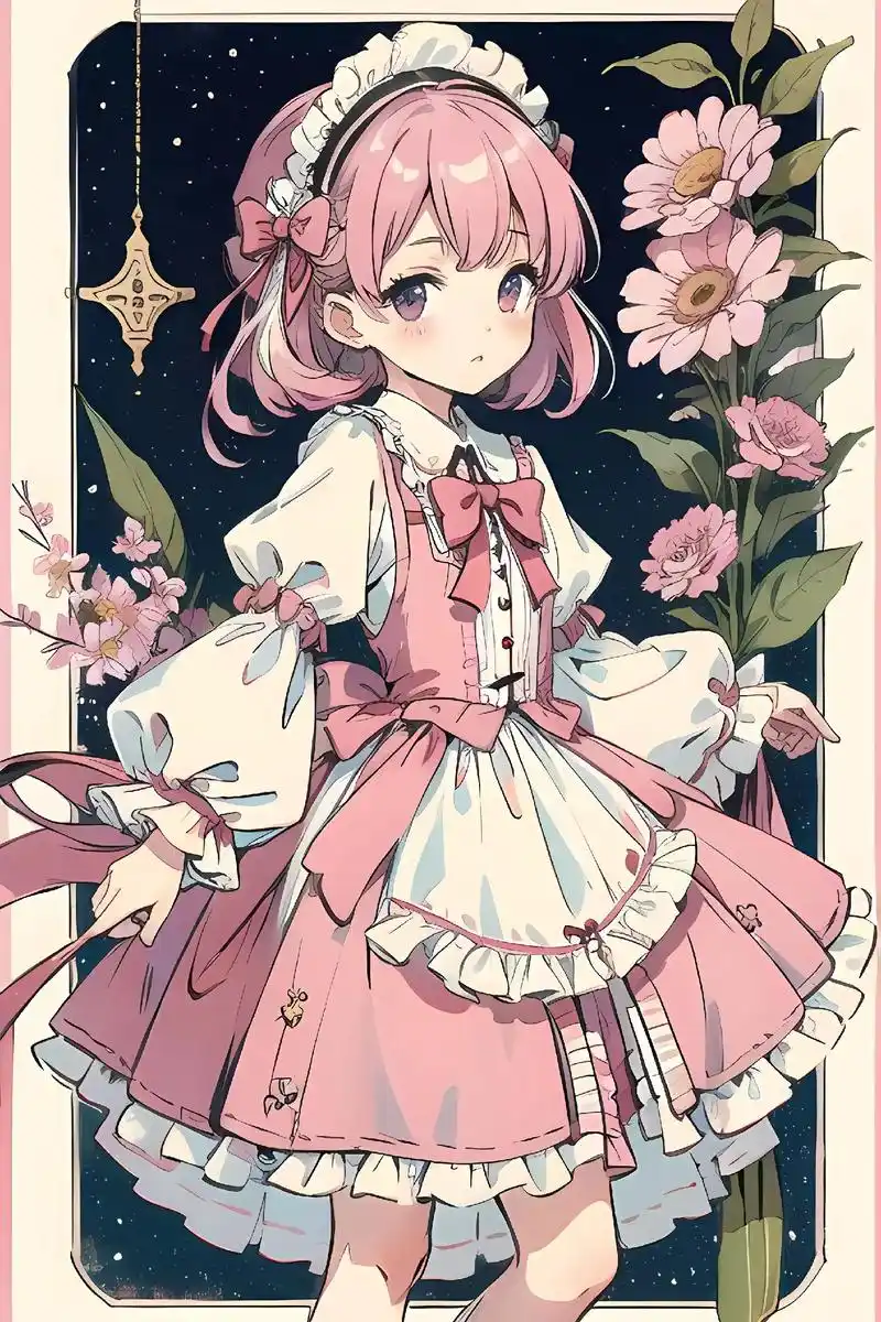 萌萌洛丽塔女孩.#ai绘画生成  #漫画女孩 #动漫 #二次 - 抖音