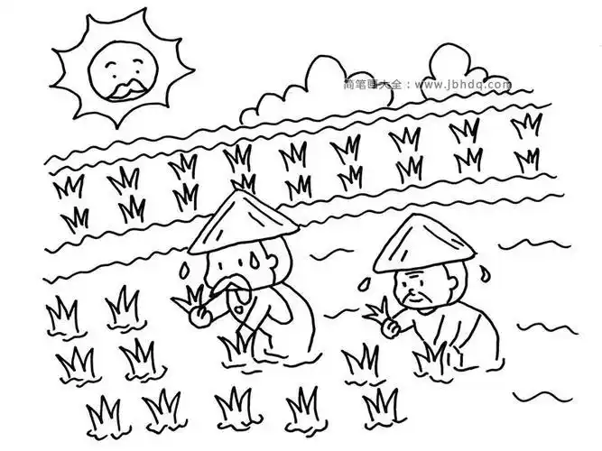 农民播种简笔画图片教程农民的画法简笔画大全适合儿童学习的劳动节简