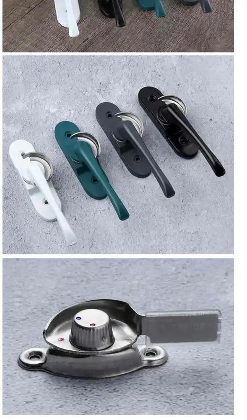 贝柚窗扣窗锁铝合金窗户推拉门移门锁扣塑钢门窗配件防盗玻璃窗月牙锁