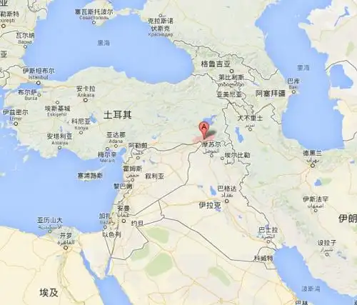 土耳其舍尔纳克省在地图上的位置.