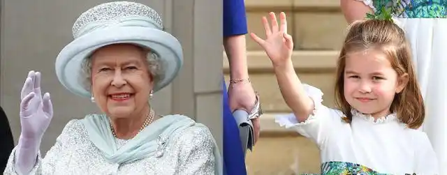 基因强大性夏洛特公主避开了爸妈的长相跟英国女王简直太像了