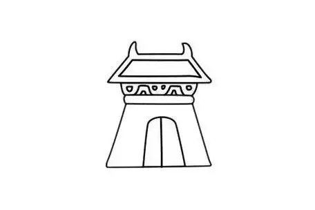 的简笔画教程超简单寺庙简笔画步骤画法图片大全悬空寺简笔画带颜色