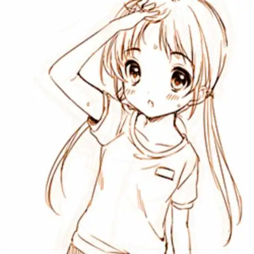 【动漫头像】【双马尾】【线稿】【黑白头像】【萝莉】