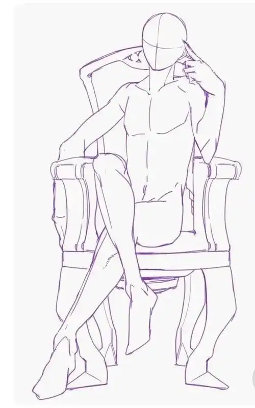 【绘画素材】别说不会画人物坐姿!各种坐姿参考,统统给你安排上!