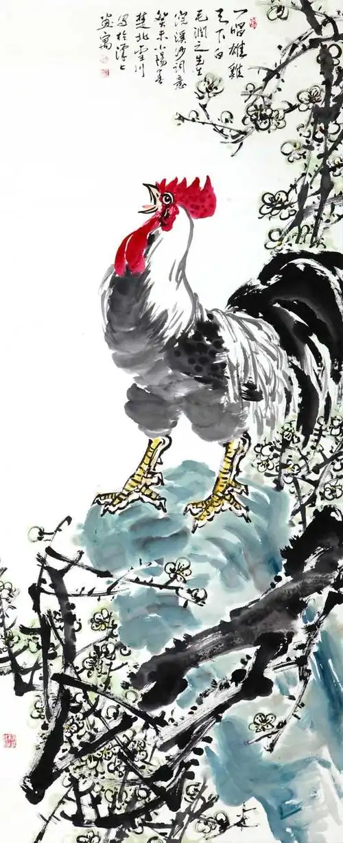 十大国画高手画鸡,江雪川最传神,黄永玉简直太逗了!_中国