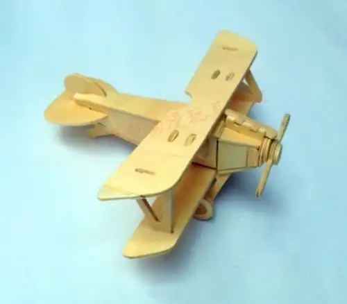 儿童宝宝木板拼装汽车飞机模型木头质手工制作diy玩具3d立体拼图