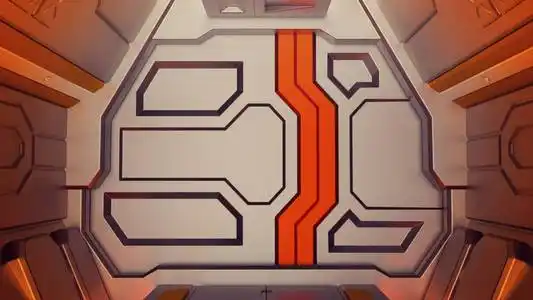 门泊东吴万里船真实感科幻飞船舱门的三维绘制照片