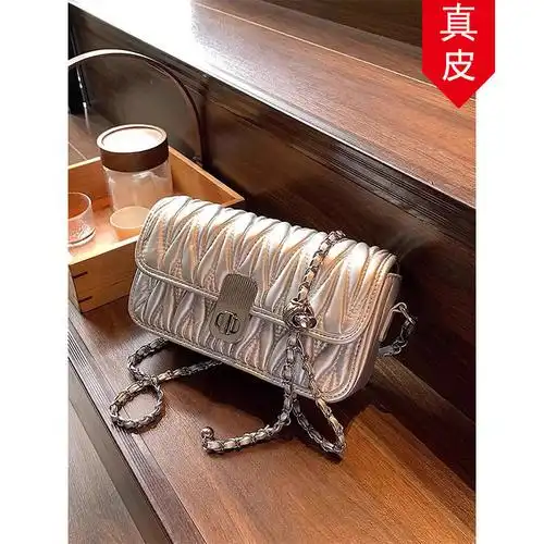 真皮包包女2024新款夏季高级菱格链条斜挎轻奢小方包-阿里巴巴