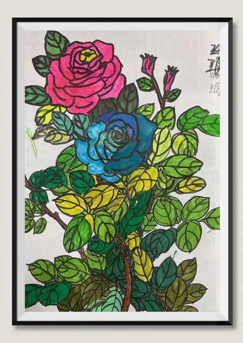 画画渐变色-黄小五年级