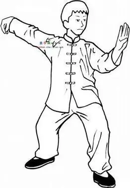 练功夫的简笔画幼儿