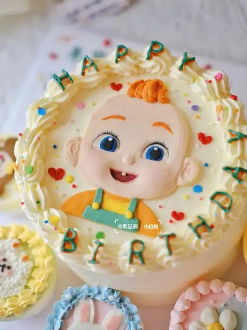 已经是第~个超级宝贝jojo了看来小朋友们真的是很爱#超级宝贝jojo蛋糕