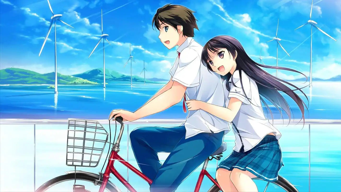 卡通动漫,情侣,浪漫,唯美,小清新,爱情,清新,卡通人物,壁纸,2560x1440