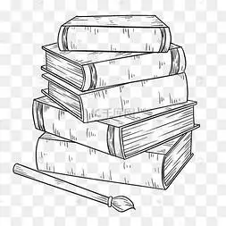 手绘线描图书插画