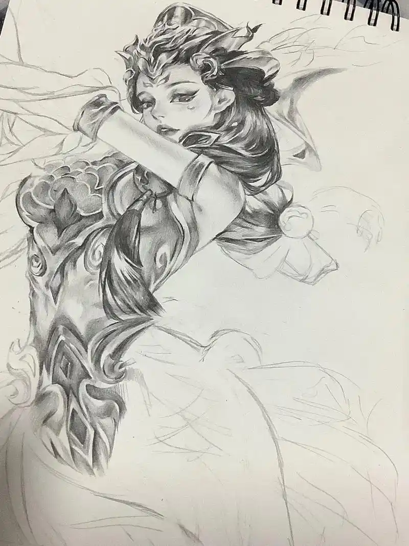 画画 #手绘 #临摹 #王者荣耀#杨玉环,曲终人散 - 抖音