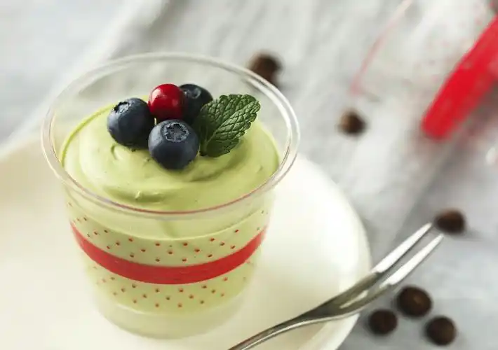 快手甜品超治愈的抹茶慕斯杯