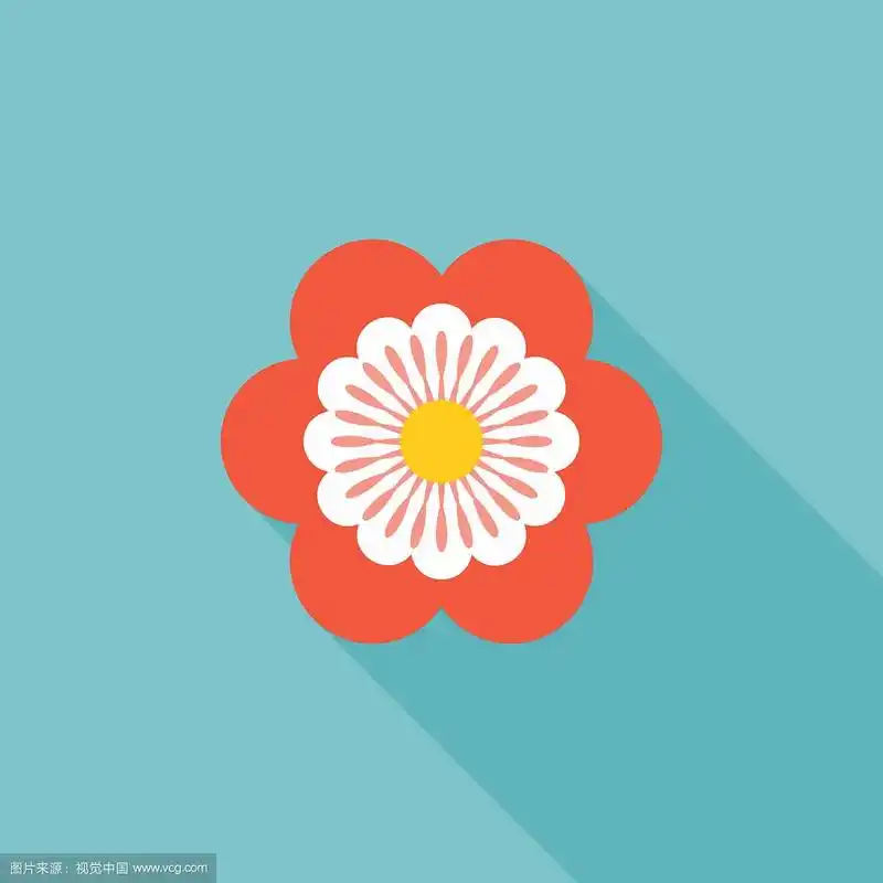 六瓣红花图标